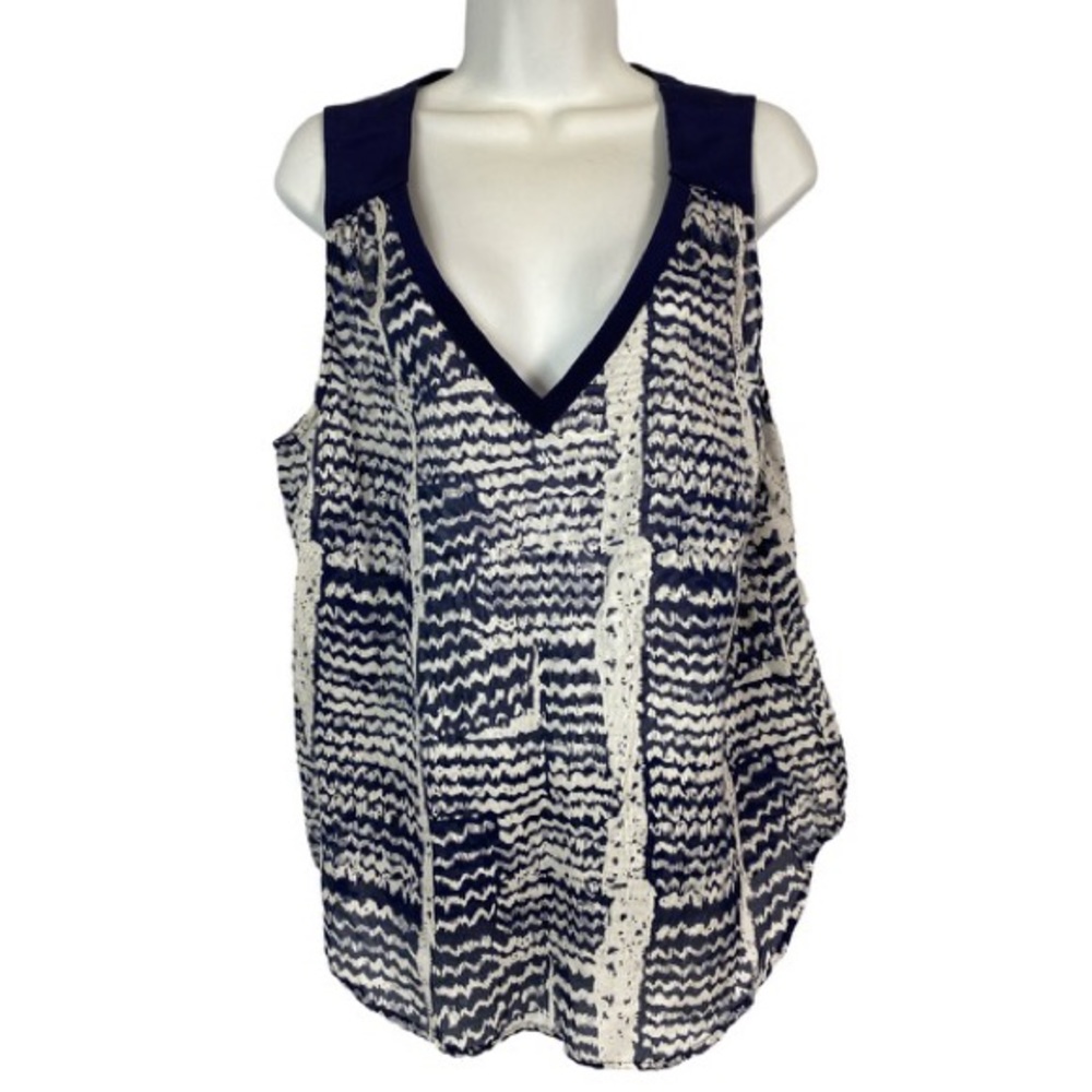 Trina Turk Silk Blend Sleevless Blouse Size Large